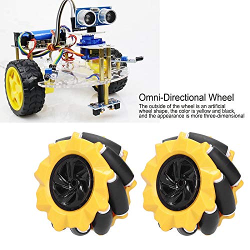 Rueda Mecanum, 80mm Omni-Directional Smart Robot Car Parts Accesorios Componentes de juguete DIY(2 pair)