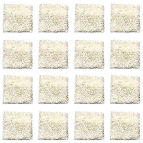 SANWOOD 16 piezas de alfombra de rompecabezas a juego libre de empalme de rompecabezas peludo tipo alfombra de felpa para sala de estar dormitorio B
