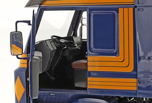 Scania 143 Topline Azul Oscuro, Amarillo, 1987, ASG, 1:18