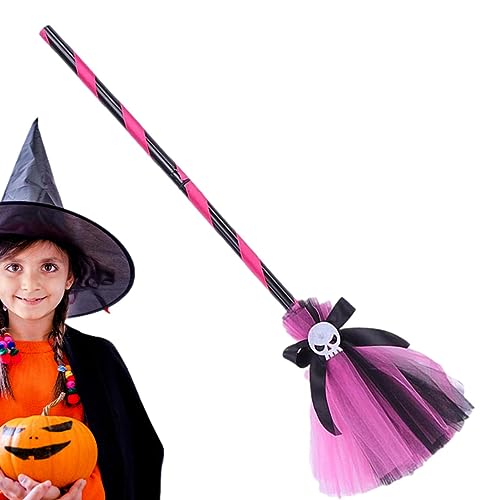 SCOOVY bruja para niños pequeños - Accesorios cuento hadas Halloween Fancy Witch Dress Up - Escoba sombrero bruja mago para juegos rol, cosplay, fiesta disfraces