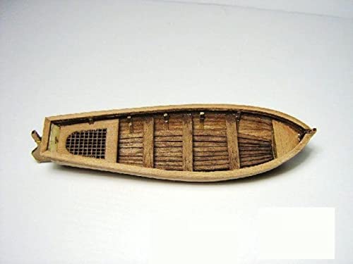 SIourso Maquetas De Barcos De Madera Kits De Modelo De Bote Salvavidas De Madera Clásico Antiguo A Escala 1/50, Modelo De Bote Salvavidas Ruso De 120Mm