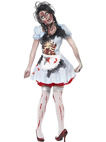 Smiffys Disfraz de chica zombi de Kansas, con vestido, dibujo de látex en el pecho y del