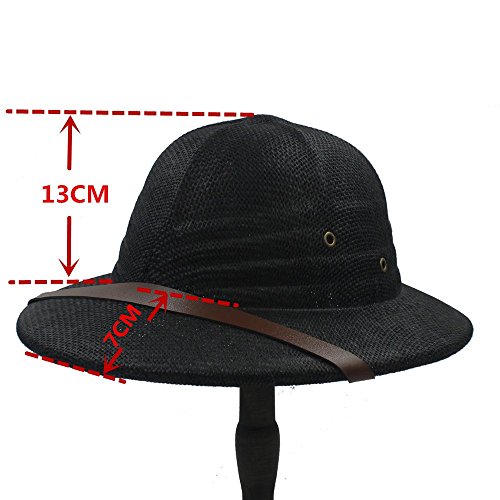 Sombrero de pescador sombrero Sombrero de ala ancha Accesorios diario novedad Paja Toquilla casco de médula sombreros de Sun for los mineros Ejército Guerra de Vietnam hombres sombrero de Papá navegan