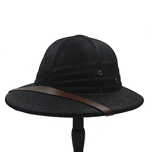 Sombrero de pescador sombrero Sombrero de ala ancha Accesorios diario novedad Paja Toquilla casco de médula sombreros de Sun for los mineros Ejército Guerra de Vietnam hombres sombrero de Papá navegan