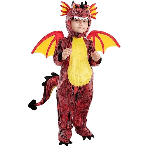 Spooktacular Creations Disfraz de Dragón Rojo Unisex Unisex (niño pequeño (3-4 años))