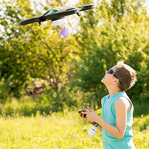 Top Race Lanzador de objetos con clip para drones Clip de entrega, dispositivo de caída para drones, soporta hasta 2 libras y 300 pies de distancia TR-77 Remote