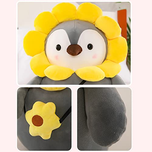 URFEDA Peluche de pingüino, diseño de pingüino, bonito juguete de peluche agradable para la piel, pingüino, cojín para dormir de lado, cojín decorativo Kawaii Plush