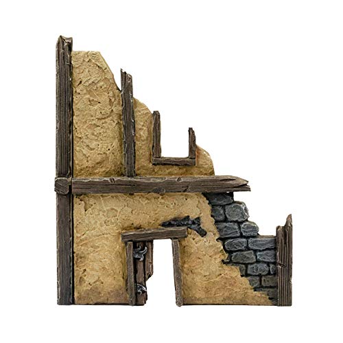 War World Gaming Fantasy Village - Casa 2 en ruinas - 28mm Wargaming Medieval Miniaturas Maquetas Dioramas Edificios Wargames Guerra Aldea Pueblo Edad Media