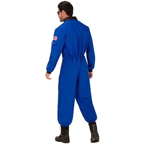Widmann - Disfraz de astronauta, traje espacial, mono azul, el espacio, hombre del espacio, disfraces de carnaval