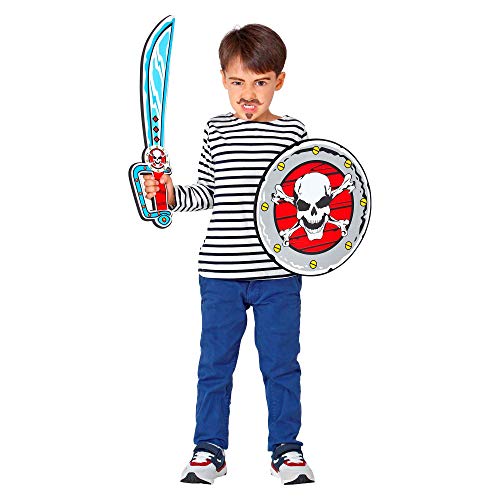 Widmann - Espada y escudo de espuma blanda, para niños, jugar a las espadas, armas, carnaval