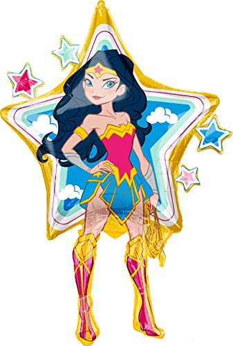 Wonder Woman - Suministros para fiesta de 5º cumpleaños, decoración de ramo de globos